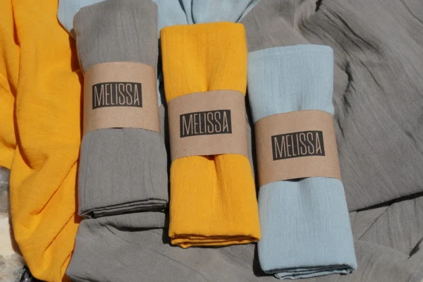 Set de tres Mantas Recibidoras gasa 100% algodón para bebé